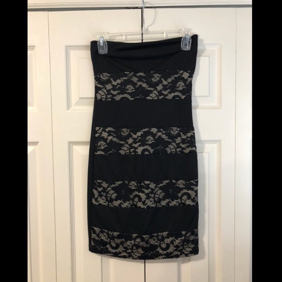 mandee Dresses Striped Lace Bodycon Dress Poshmark